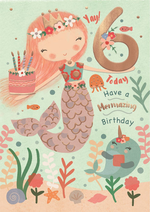 ICG Yay 6 Today Have A Mermazing Birthday Card