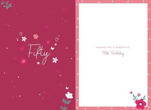 ICG 'Congratulations 50 Birthday' Card