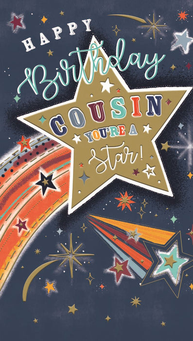 ICG Happy Birthday Cousin You're A Star Card