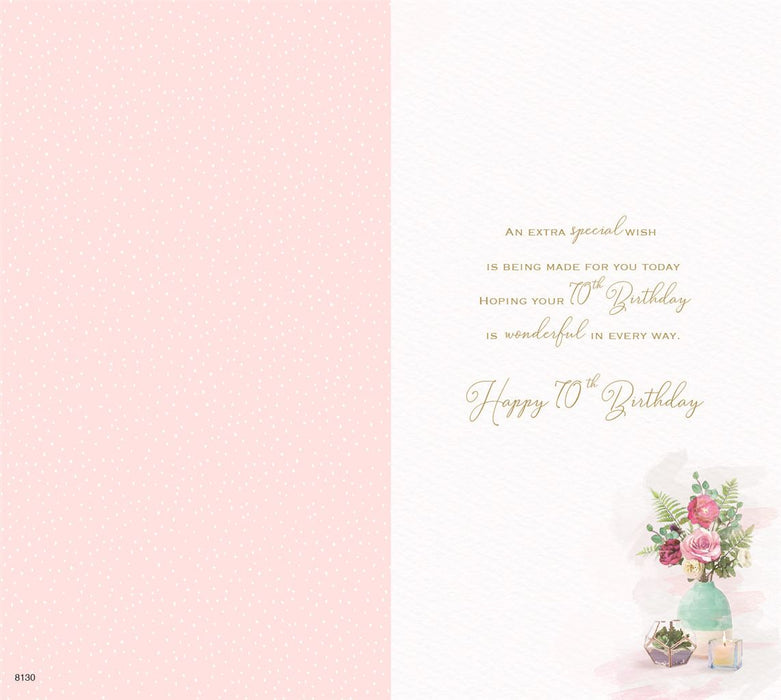 ICG 'Wishing You A Wonderful 70th' Birthday Card