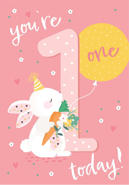ICG 'You're 1 Today Girl' Birthday Card