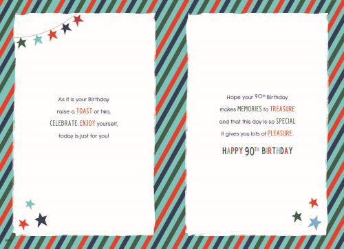 ICG To A Special Grandad Happy 90th Birthday Card