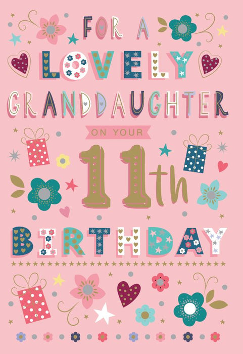 ICG For A Lovely Granddaughter On Your 11th Birthday Card