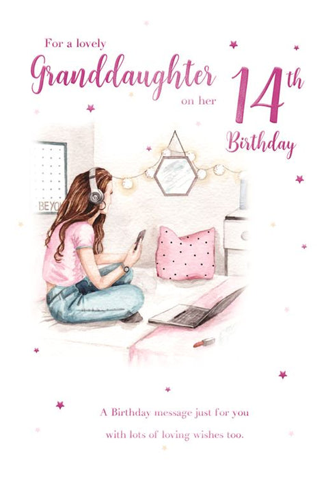 ICG For  A Lovely Granddaughter On Her 14th Birthday Card