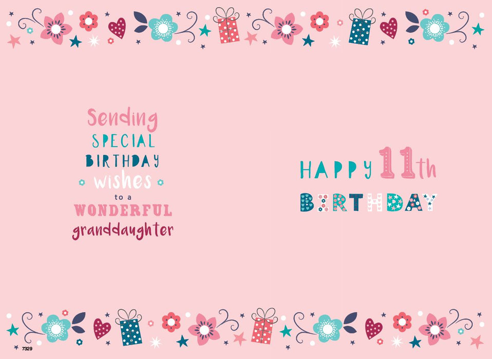ICG For A Lovely Granddaughter On Your 11th Birthday Card