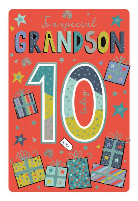 ICG To A Special Grandson 10 Birthday Card