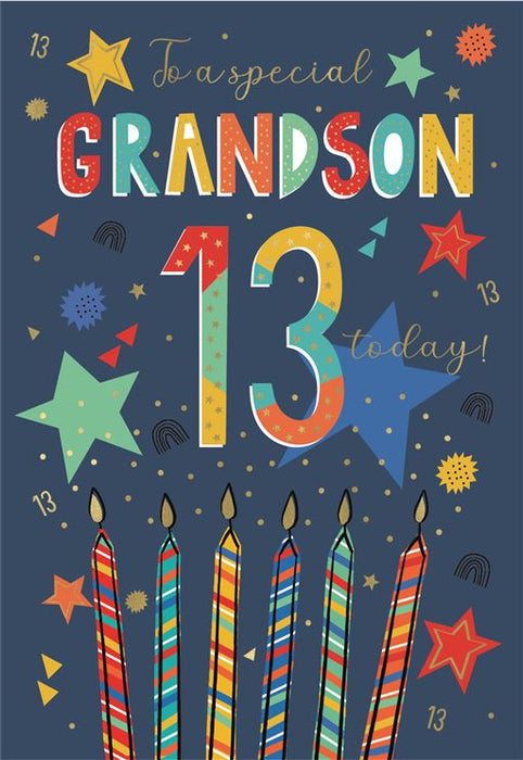 ICG To A Special Grandson 13 Today Birthday Card
