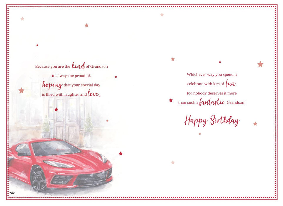 ICG For A Special Grandson On Your Birthday Card