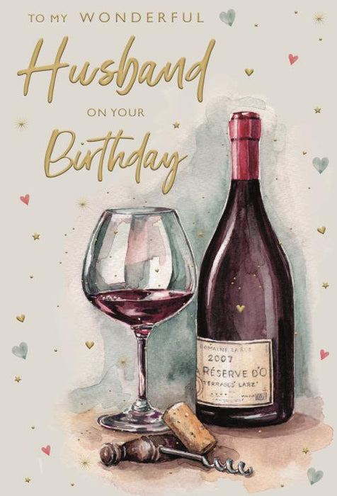 ICG To My Wonderful Husband On Your Birthday Card