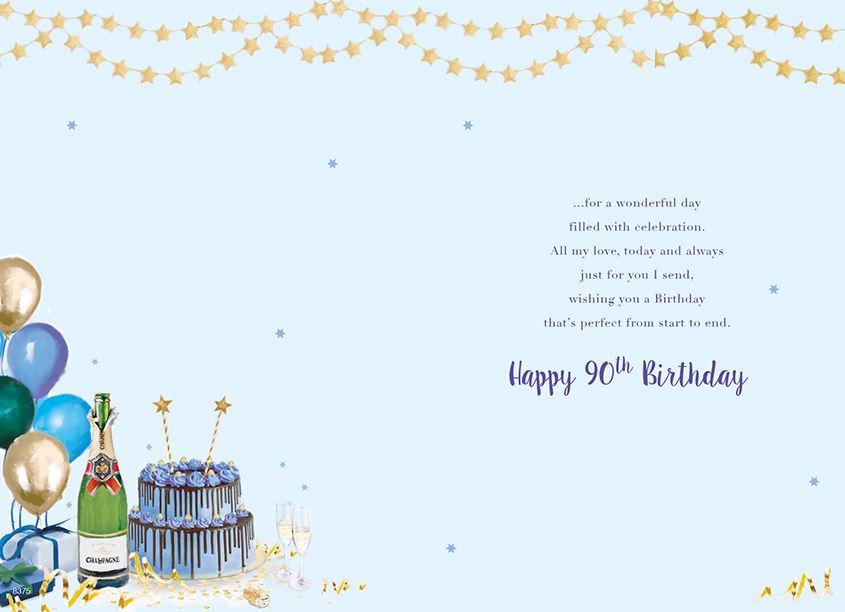 ICG For A Special Husband On Your 90th Birthday Card