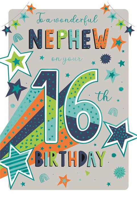ICG To A Wonderful Nephew On Your 16th Birthday Card