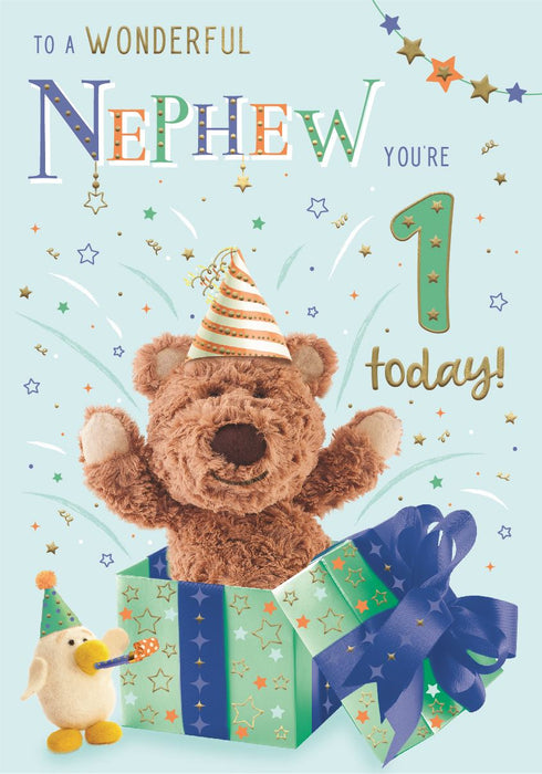ICG 'Wonderful Nephew You're 1 Today' Birthday Card