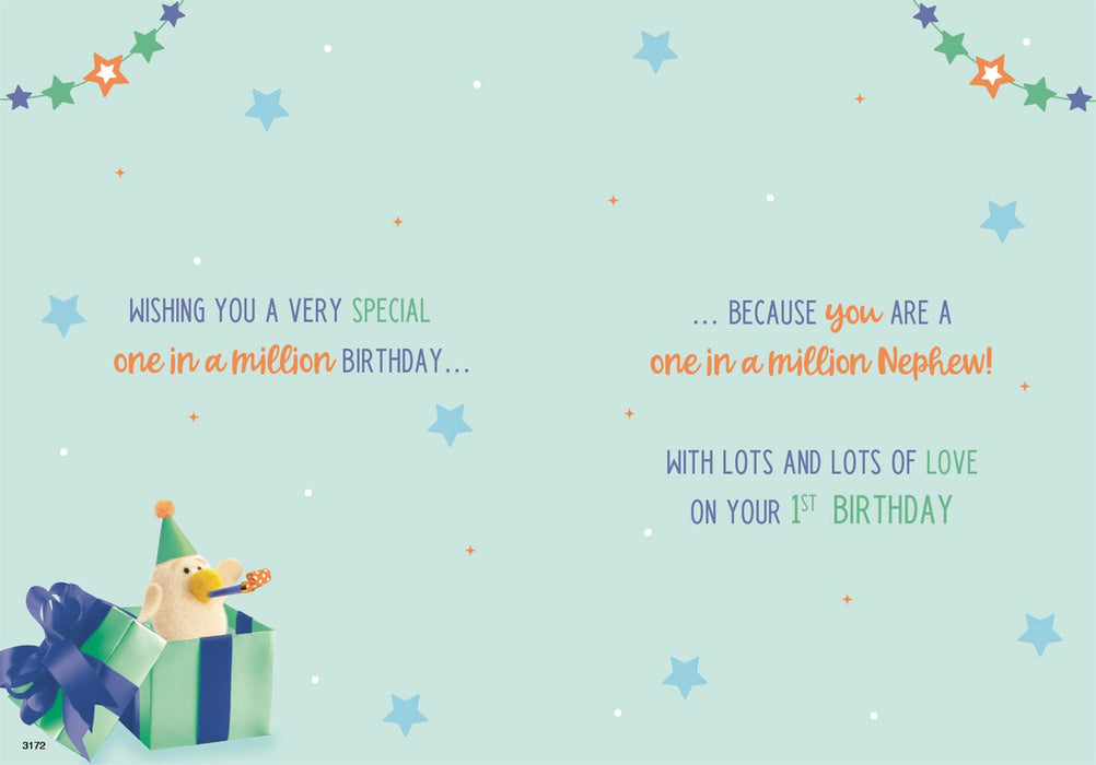 ICG 'Wonderful Nephew You're 1 Today' Birthday Card