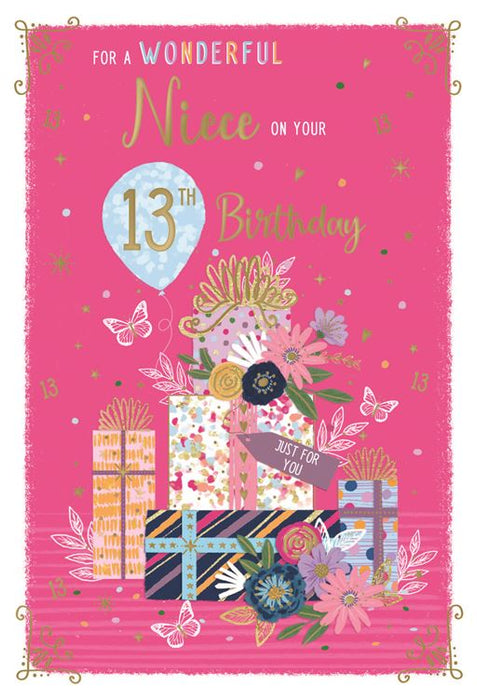 ICG To A Wonderful Niece On Your 13th Birthday Card