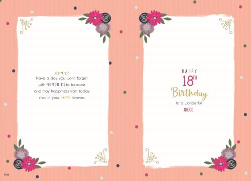 ICG For A Very Special Niece 18 Today Birthday Card