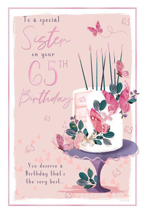 ICG To A Special Sister On Your 65th Birthday Card