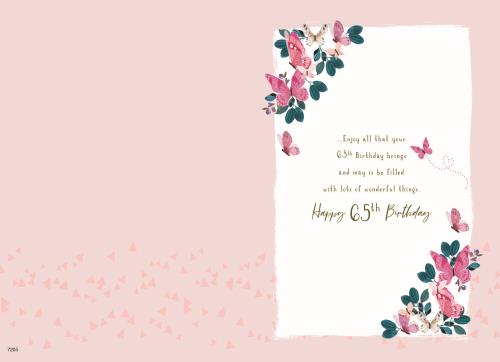 ICG To A Special Sister On Your 65th Birthday Card