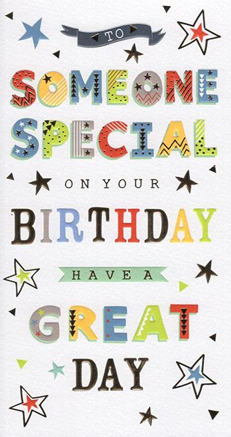 ICG To Someone Special On Your Birthday Card