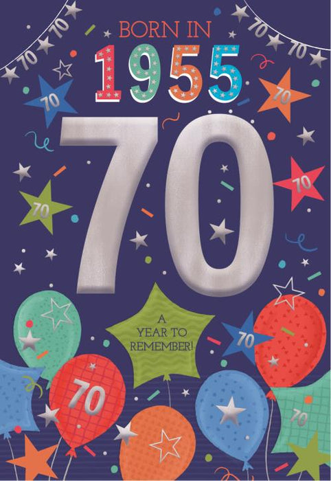 ICG  'Born In 1955 70' Birthday Card