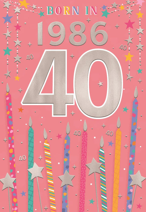 ICG 'Female 40 Born In 1986' Birthday Card