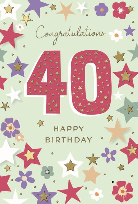 ICG Congratulations 40 Birthday Card