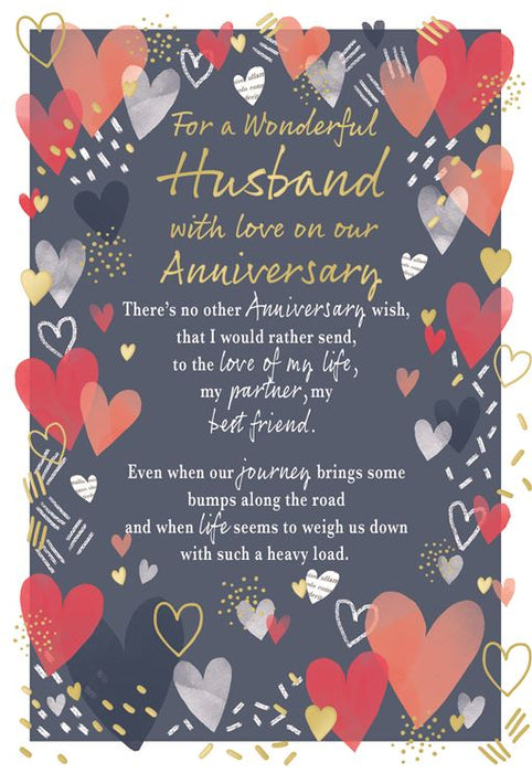 ICG For My Wonderful Husband On Our Wedding Anniversary Card