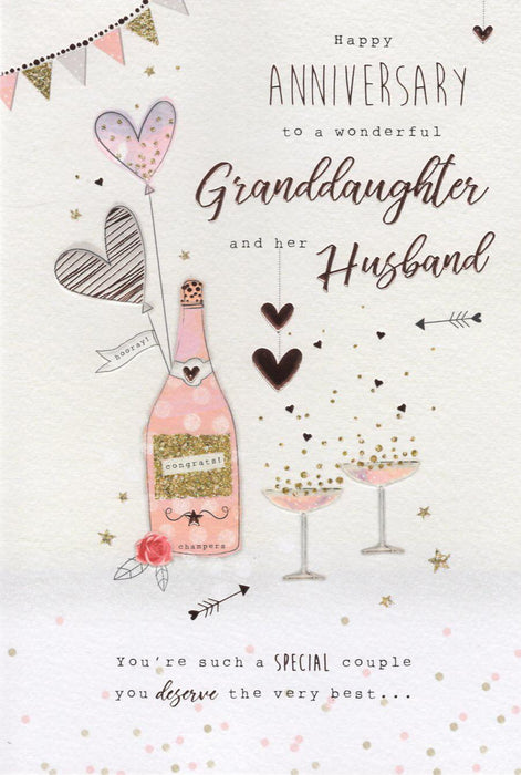 ICG Wonderful Granddaughter & Husband Anniversary Card