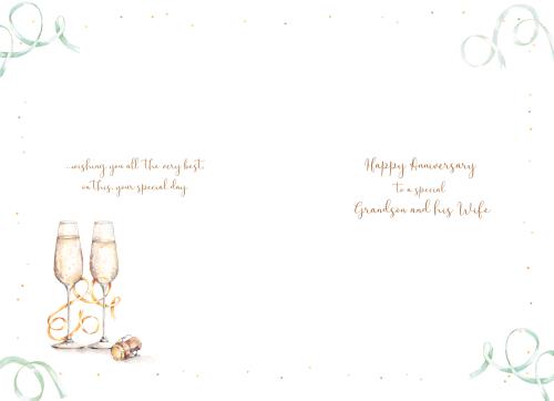 ICG For A Wonderful Grandson & Wife Anniversary Card
