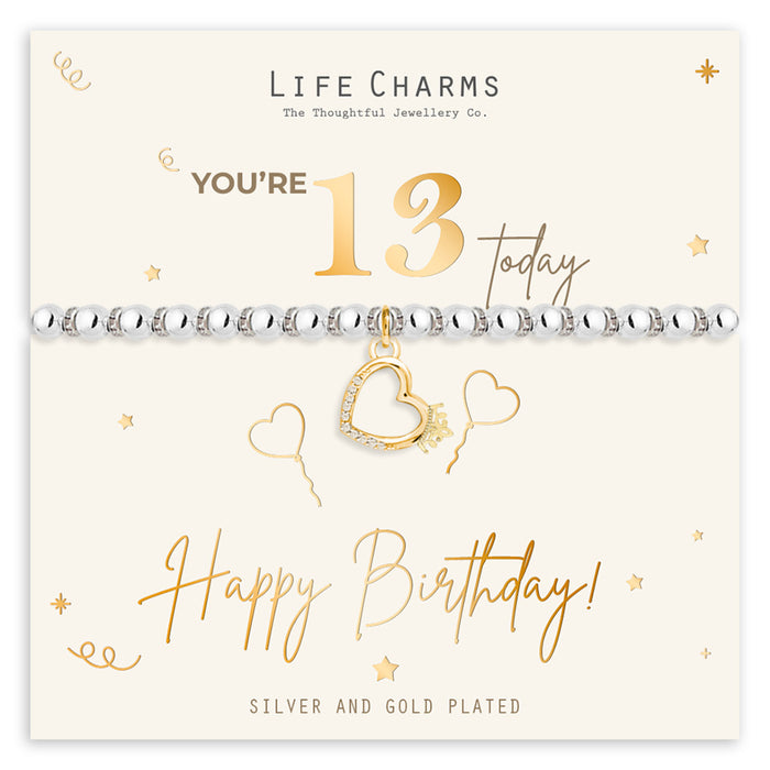 Life Charms Happy 80th Birthday Bracelet