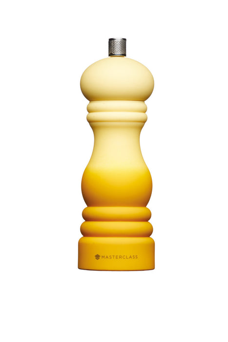 KitchenCraft Masterclass Mustard Ombre Salt or Pepper Mill 17cm