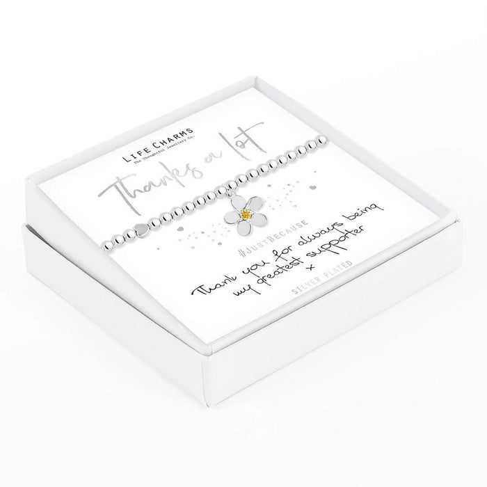 Life Charms Silver Thanks A Lot Silver Bracelet