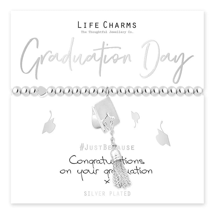 Life Charms Silver Graduation Bracelet