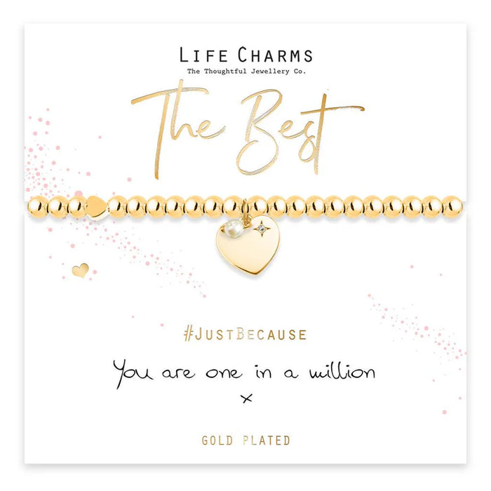 Life Charms One In A Million Gold Charm Bracelet