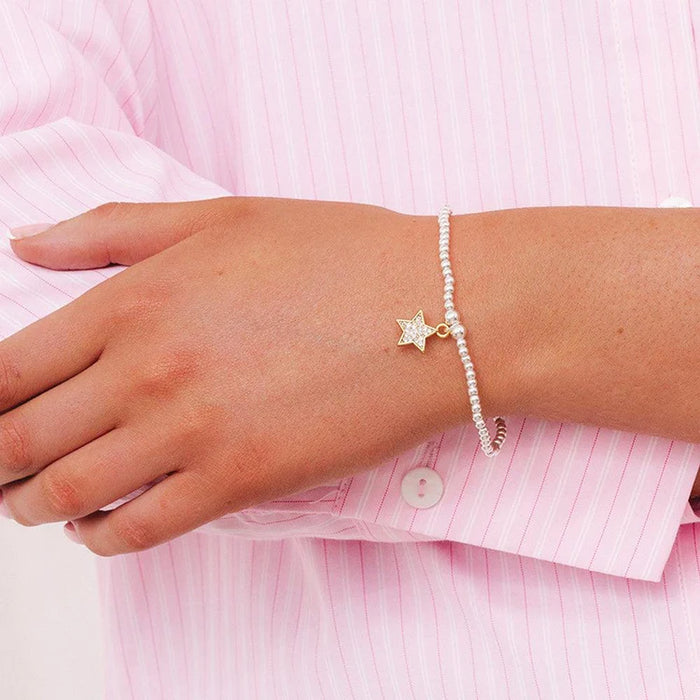 Life Charms Just To Say Happy Birthday Gold Star Charm Bracelet
