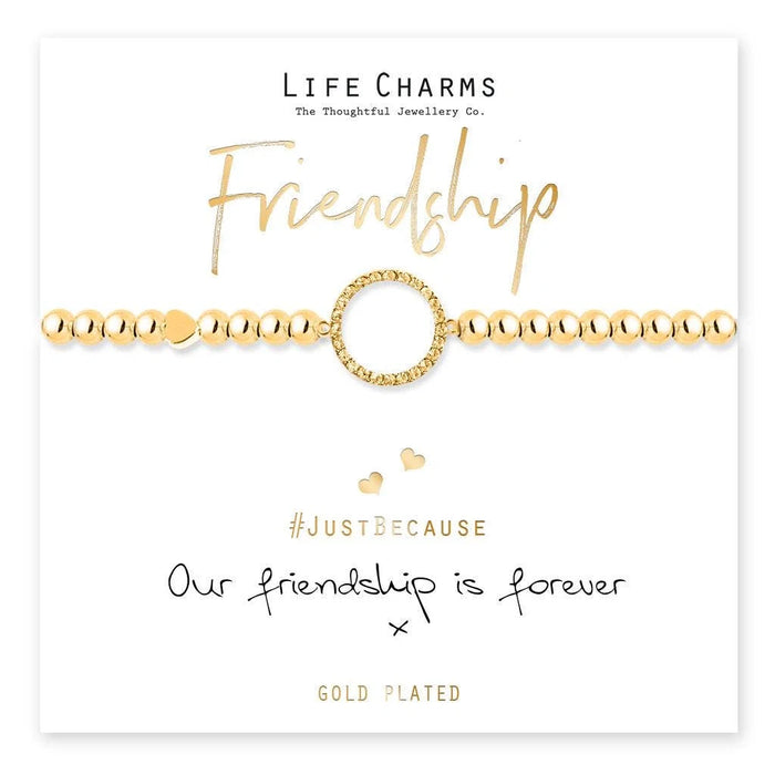 Life Charms Friendship Forever Gold Charm Bracelet