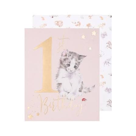 Wrendale 'A Purrrfect Day' Cat 1st Birthday Cat Card