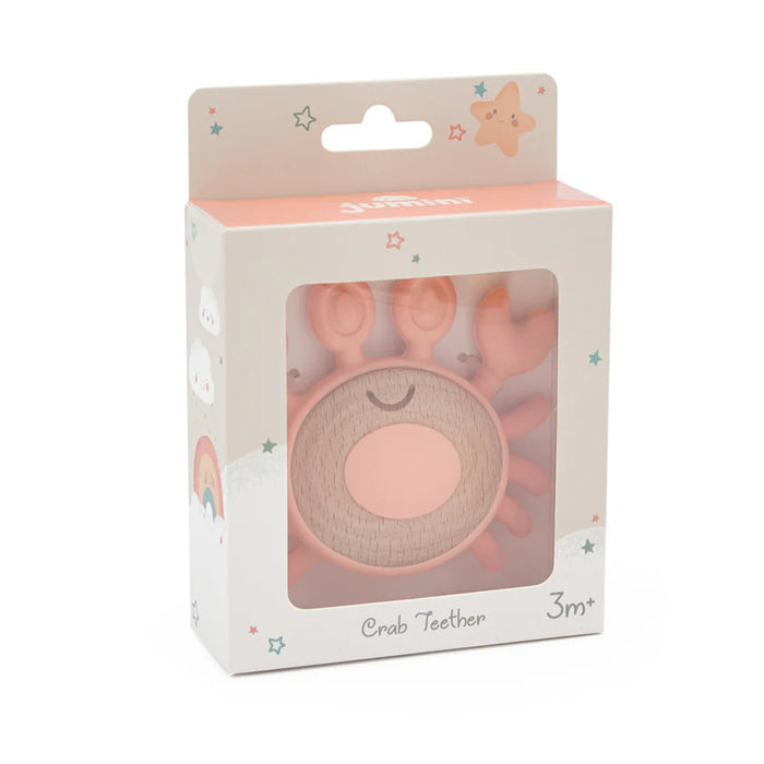 Inside Out Crab Teether In Sunset Orange