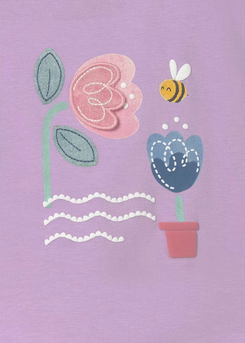Mayoral Girls Short Sleeve Interactive Lilac T-Shirt