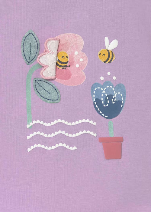 Mayoral Girls Short Sleeve Interactive Lilac T-Shirt