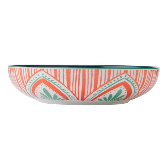 Mikasa Folk Pattern Stoneware Bowl