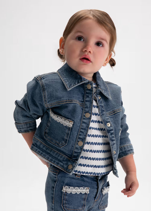Mayoral Girls Dark Denim Jacket