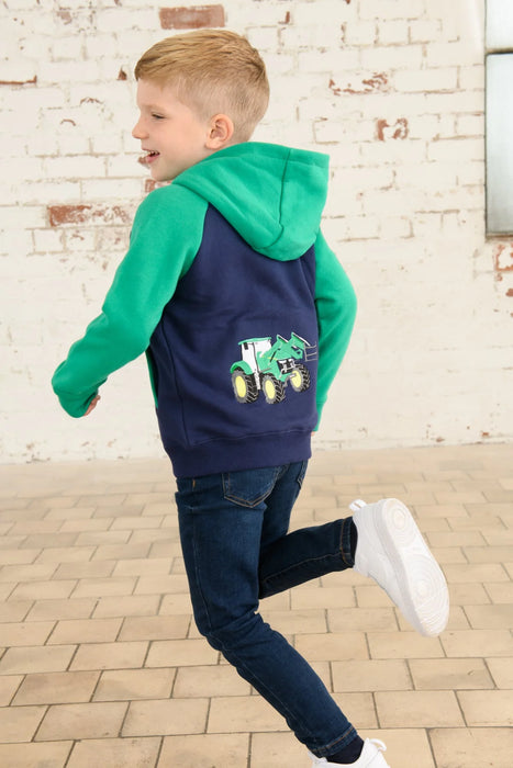 Lighthouse Jackson Full Zip Hoodie In Green Tractor