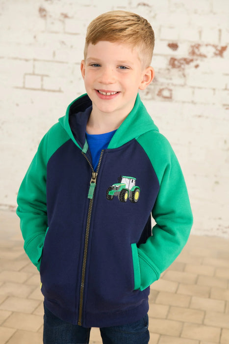 Lighthouse Jackson Full Zip Hoodie In Green Tractor