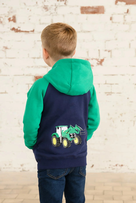 Lighthouse Jackson Full Zip Hoodie In Green Tractor