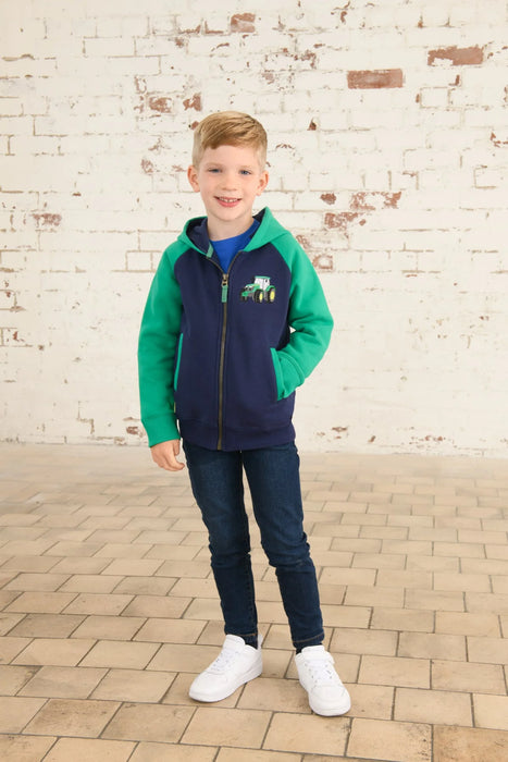 Lighthouse Jackson Full Zip Hoodie In Green Tractor