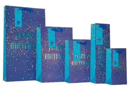 Jackson's Blue Happy Birthday Medium Gift Bag