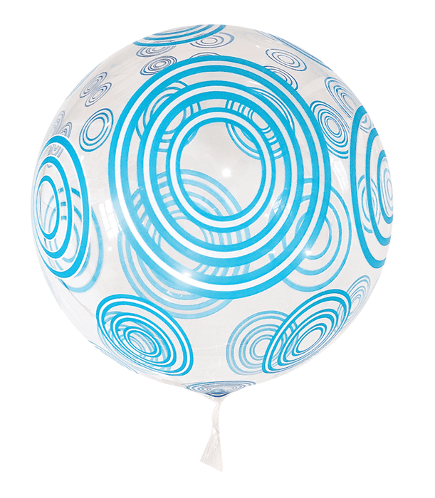 Jackson's Blue Swirly Bubble Balloon 18"