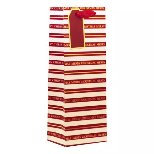 Jackson's Christmas By Violet Christmas Stripe Bottle Bag
