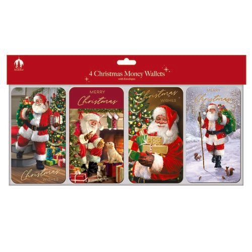 Jackson's Christmas Traditional Money Gift Wallet Pack Of 4