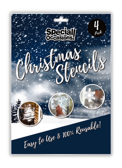 Jackson's Festive Snow Spray Stencils Pack Of 4